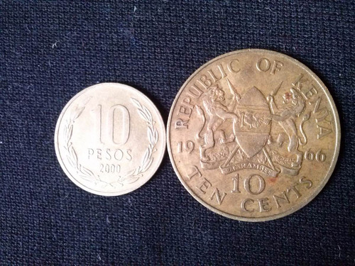 Moneda Kenia 10 Cents Bronce 1966 (c46)