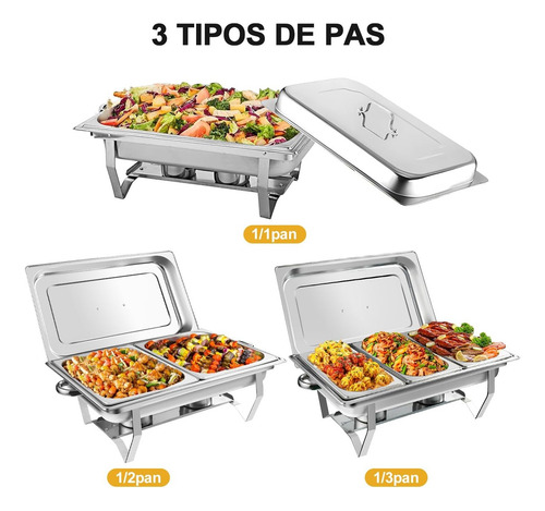 Bufetera Plegable De Acero Inoxidable Con 7 Bandejas 11 L