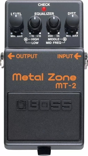 Imagen 5 de 7 de Pedal De Efecto Para Guitarra Boss Mt-2 Metal Zone