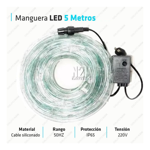 Manguera Led Flexible 5 Metros Colores Pack 5 Premium