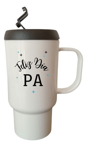 Jarro Térmico Personalizado - Regalo Souvenir Papá Padre Blanco Y Negro Día Del Padre | Papá Personalizado