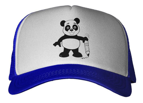 Gorra Oso Panda Con Un Lapiz Dibujo Animado