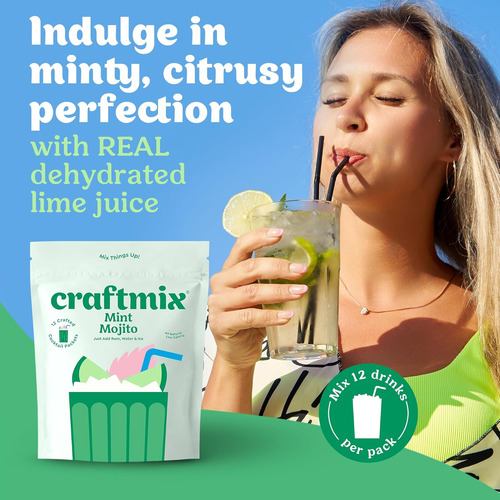 Mezcla Para Preparar Mojito De Menta, Para 12 Cócteles, Mezc