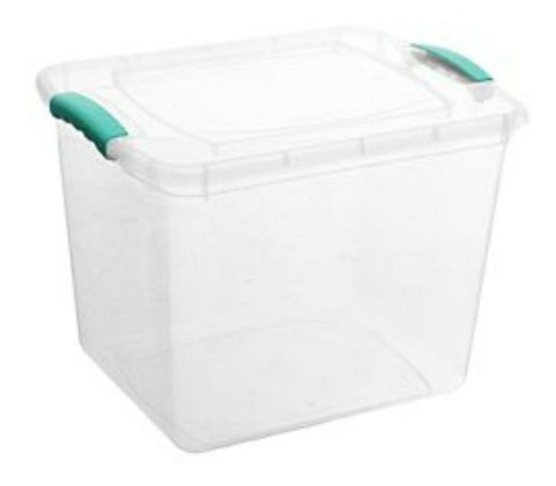 Caja Organizadora De Plástico Con Tapa Wenbox Transp 28l