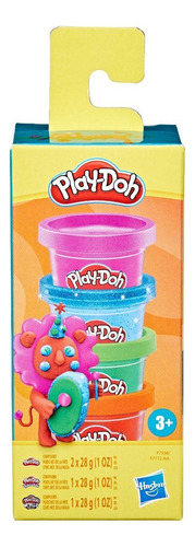 Playdoh - Mini Packs De Colores (x 4) - Hasbro Color Naranja-rosa-verde-celeste Brillante