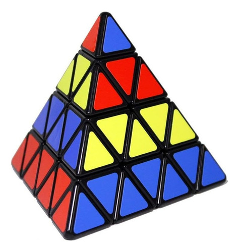 Cubo Magico 4x4x4 Piramide Triangular Puzzle Rompecabezas Estructura Negro