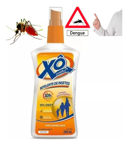 Repelente Xô Inseto Cimed 200ml - Kit C/ 03 Un Contra Dengue