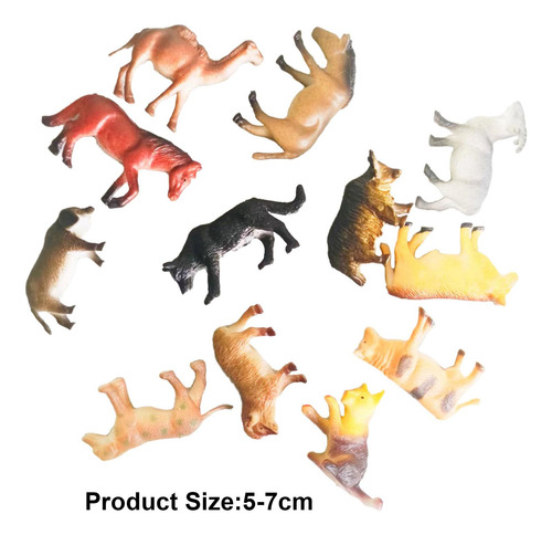 Figuras De Animales De Granja De 12 Uds., Juguetes De