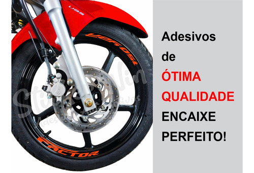 Adesivo De Roda Refletivo Yamaha Factor 150 2024 Mod.a1