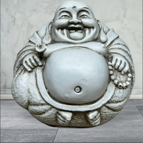 Buda Gordo Abundancia Fortuna 16 Cm Alt Resina Apto Exterior
