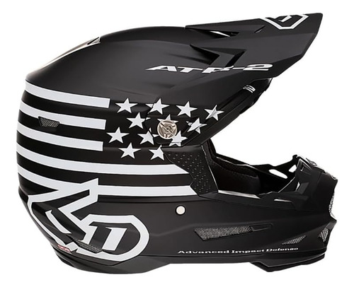 Casco Para Moto 6d Atr-2 Tacti Talla L Color Negro 2681