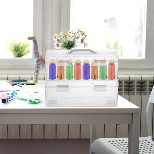 Caja De Almacenamiento De Pintura Con Asa De 2 Piezas, 30 Bo