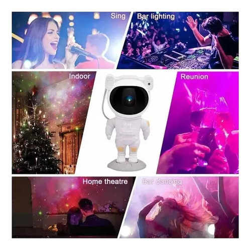 Para Astronaut Projector Nebula Led Night Light