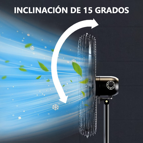 Ventilador Industrial Pedestal Ventilador Pie Poderoso Flujo Cantidad De Aspas 3 Estructura Plateado Aspas Plata Material De Las Aspas Aluminum