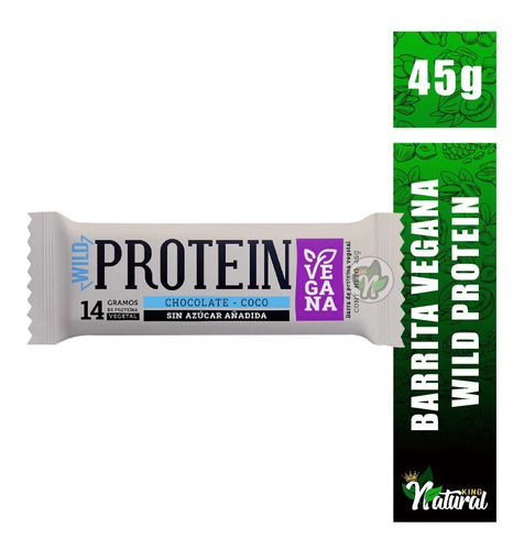 Barritas Vegan Chocolate-coco Wild Protein 225g Natural King