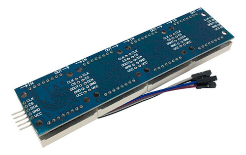 Modulo Matriz Led Max7219 Para Arduino 4 Módulos Azul