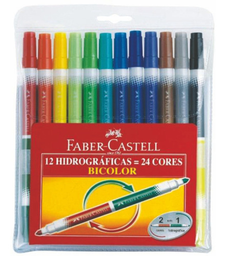 Estuche Wallet Bicolor Faber-castell X24 Colores