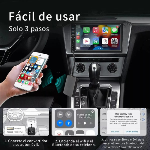 2en1 Adaptador Carplay Inalámbrico Y Android Auto Converter