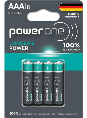 Baterías Alcalinas Aaa Power One Blister 8 Pz Bundle 4