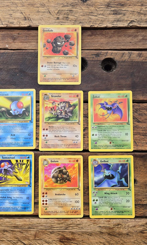 Pokemon Lote 12 Cartas Tcg Fossil 1999 Nm Ingles Lote 12 Tarjetas Fossil Inglés (Usado)