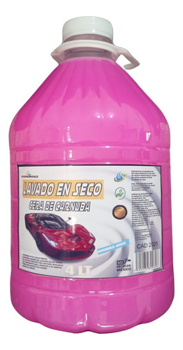Lavado En Seco Para Autos Con Cera De Carnuba 4 Lts Color Rosa