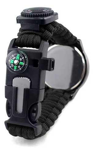 Reloj De Supervivencia Con Cuerda Paracord 5 En 1 Pedernal