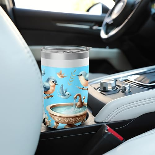 Taza Aislante De Acero Inoxidable Con Diseño Floral