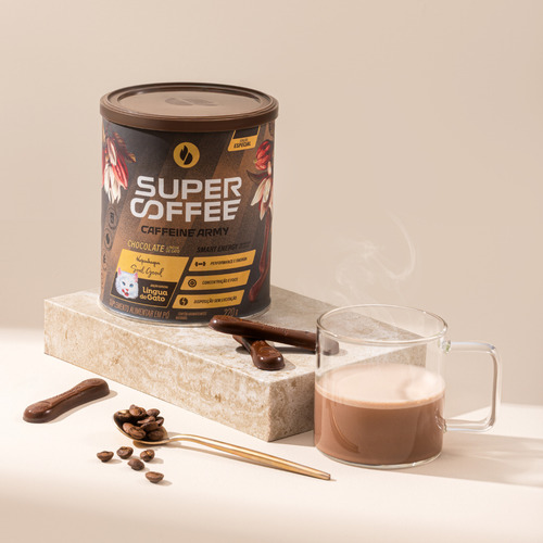 Supercoffee 3.0 Chocolate Língua De Gato Caffeine Army 220g