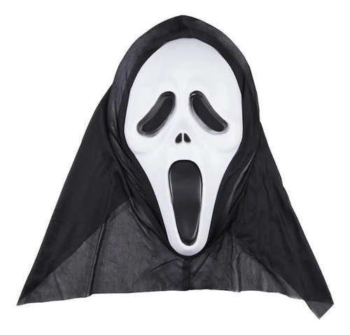 Máscara Scream Capucha Halloween Disfraz Cosplay Cara Larga