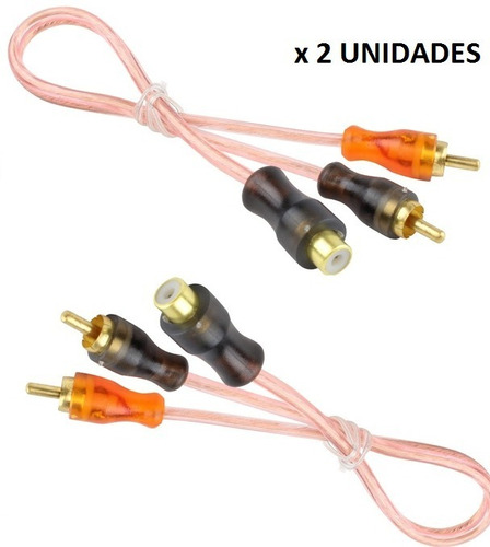 Cable Rca Tipo Yee 1 Hembra 2 Machos 9  Conectores Gold