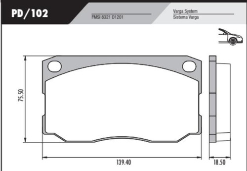 Pastilla De Freno Frasle Pd/102 Para Agrale 1.0 00/92