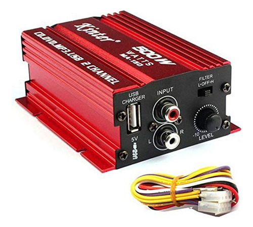 Cabl Adaptador Enchufe 12v 500w 2 Canal Audio Coche Aleacion