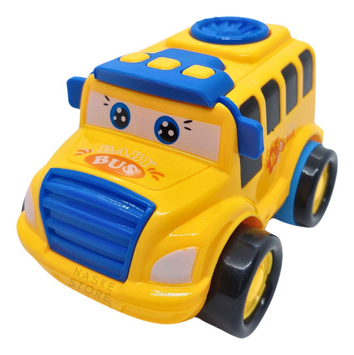 Auto Colectivo Bus Bebe A Friccion Colores Infantil Camion