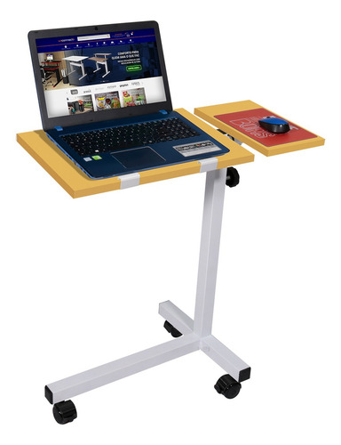 Mesa Dobrável Notebook Regulagem De Altura Móvel Amarela Wp