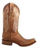 Comprar Botas Vaqueras Hombre Caborca Cuero Punta Cuadrada Chata.