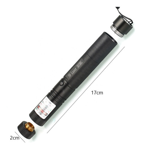 Imagen 3 de 10 de Puntero Laser Potente Verde Bateria Cargador Foco Ajustable