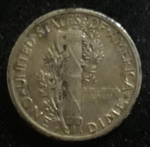 Imagem 1 de 4 de Moeda One Dime Ano 1917 Estados Unidos