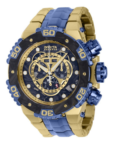 Reloj Invicta 37268 Azul Oscuro, Dorado Hombres Color de la correa Azul oscuro, negro, dorado