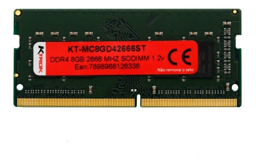 Memoria Ktrok 8gb Ddr4 2666mhz Sodim Kt-mc8gd4266s