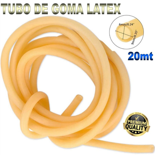 Tubo O Manguera De Goma Látex Multiusos Largo 20mts. Ø 9mm.