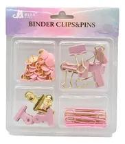 Comprar Set De Útiles De Oficina Escritorio Rosa Y Dorado