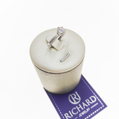 Imagen 3 de 8 de Argollas De Matrimonio Oro B Plata Diamante Ajustable Rms42