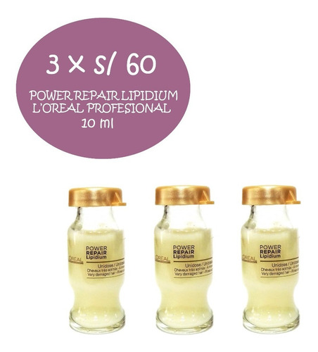 Imagen 1 de 1 de Ampolla Power Repair Cabellos Muy Dañados Loreal Profesional