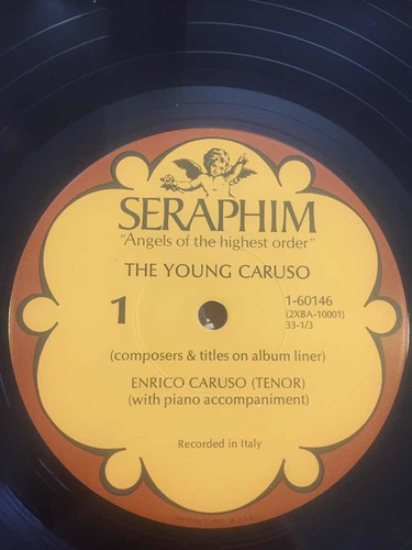 Disco Vinilo Lp The Young Caruso Seraphim Enrico Importado (Usado)