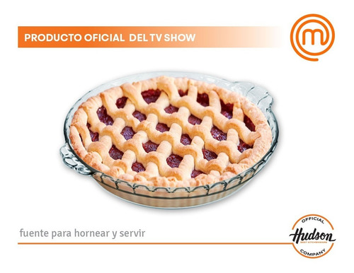 Fuente Vidrio Templado Hudson Redonda Con Asas Horno 25 Cm