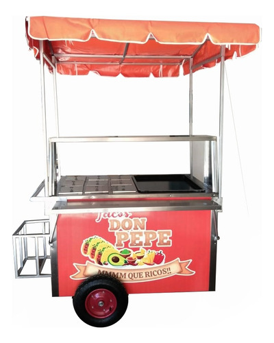 Carrito Para Tacos De Guisado De 1.20 Mts