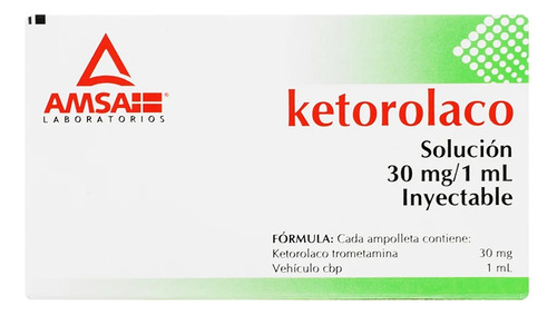 Ketorolaco 30 Mg/1ml Solución Inyectable C/3 Ampolletas