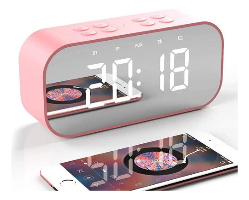 Reloj Despertador Digital Bocina Bluetooth Inalámbrico