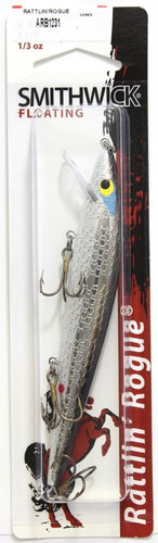 Smithwick Floating Rattlin'' Rogue Fishing Lure - Chrome/bla