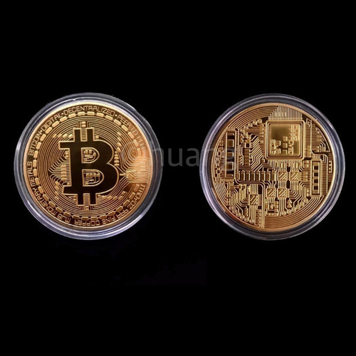 10 Moedas Bitcoin Colecionador - Edição Ouro Comemorativa